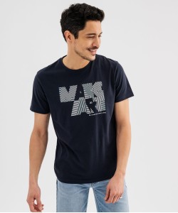 Tee-shirt manches courtes avec inscription graphique homme